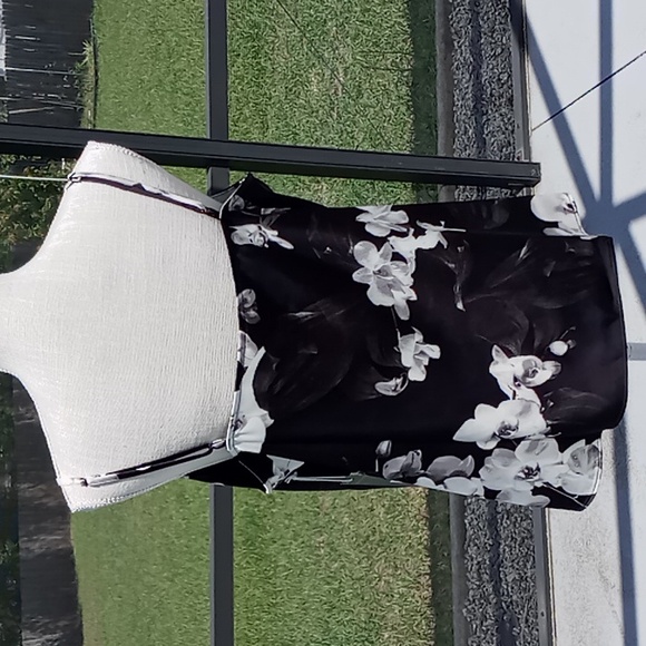Worthington Camisole Size Large Orchid Print Black/White/Gray Adjustable Straps - Picture 4 of 12